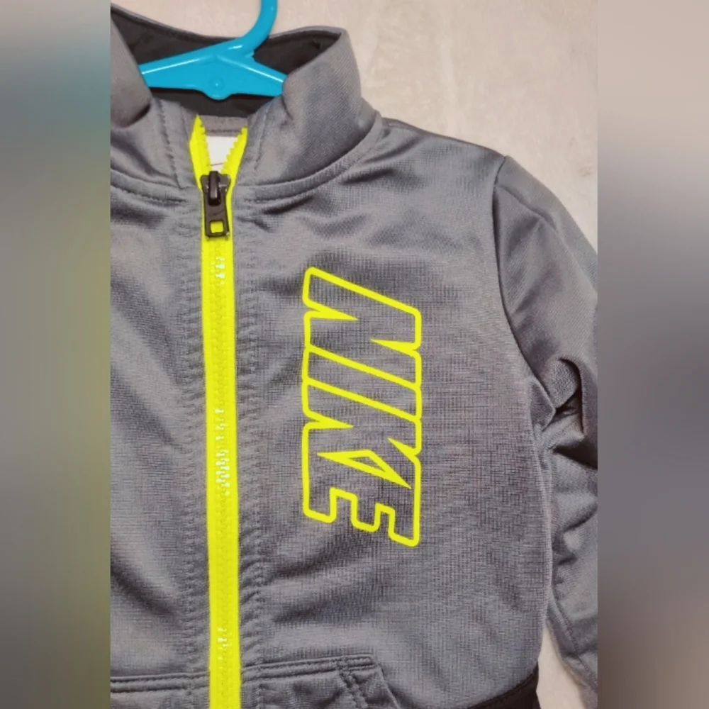 Nike Gray n Black Jacket with Neon Yellow Accents